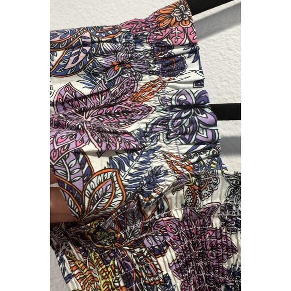 Jude Connally Peplum Top Women’s Size XL Floral Print Babydoll Shirred - Picture 3 of 6